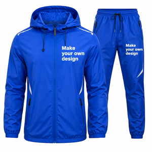 Ensemble de survêtement coupe-vent de luxe pour homme, personnalisé, pour entraînement en salle de sport, OEM ODM, résistant à l'eau, fabricant en gros - Product Image 4