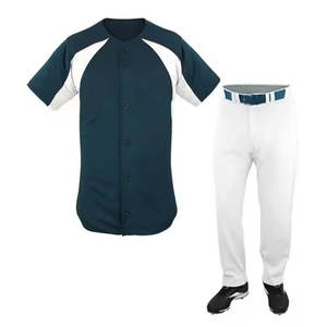 Dernier modèle Ensemble d'uniformes de baseball nouveau style Uniforme de baseball de couleur unie de qualité supérieure pour la vente en ligne - Product Image 6