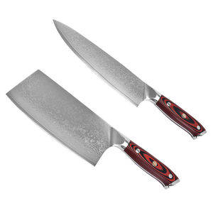 Cuchillo de Cocina de 7 Pulgadas con Hoja de Damasco y Mango G10 con Remaches, Cuchillos de Cocina para Rebanar - Product Image 5