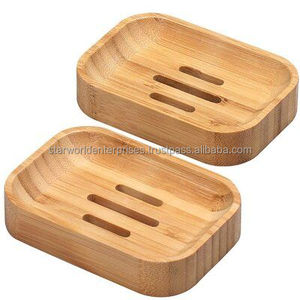 Étui à savon en bois d'acacia et de bambou de super qualité Décoration antique écologique Technique polie Aimer la nature - Product Image 3