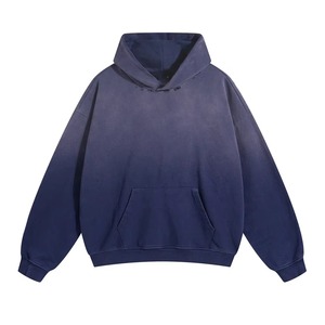 Oversized Solid Acid Wash Hoodie Custom Embroidered Vintage <b>Pullover</b> <b>Men</b> Women Heavy Fleece Breathable Quick Dry Streetwear 100% - Product Image 3