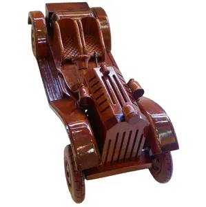 越南供应商手工木制玩具车仿古木制复古模型适用于2 3 4岁儿童木制玩具蒙特梭利玩具