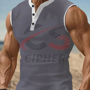 Nouveau séchage rapide décontracté Streetwear Gym débardeur hommes vente entière athlétique entraînement entraînement Gym débardeur - Product Image 2