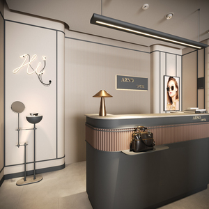 Cao cấp sang trọng trang trí kính bảng hiển thị tủ Thiết kế quang Cửa hàng đồ đạc thiết kế với đảo hiển thị đứng - Product Image 2