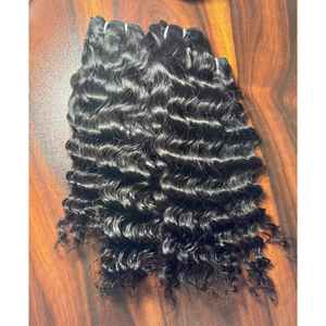 Meilleure vente 100% paquets de trame de cheveux humains bruts vierges non transformés longues vagues de dentelle HD Extensions bouclées vague naturelle de haute qualité - Product Image 1