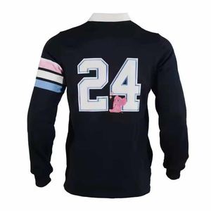 เสื้อรักบี้แบบกำหนดเองที่มีสีจางแผงด้านหลังตาข่ายแบบแยกเฮมและเกรดมืออาชีพตัวเลือกการพิมพ์ทีม - Product Image 2