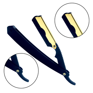Vente en gros Fournitures pour barbier Rasoir professionnel à gorge droite pour salon de coiffure Rasoir à lame unique pour barbier avec logo personnalisé - Product Image 5