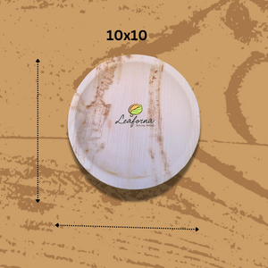 Assiettes jetables en feuille de palmier naturelle de haute qualité biodégradables écologiques avec une texture douce et chaude Conception robuste réutilisable - Product Image 1