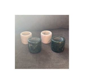 Marble Napkin Rings Set Round Shape <b>Grey</b> Stone <b>Kitchen</b> <b>Accessories</b> Tissue Holder From Manufactured India - Product Image 6