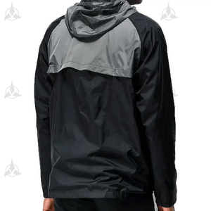 Brand New Custom Blank Outdoor Windbreaker <b>Jacket</b> Customized Logo Waterproof Plus Size <b>Men</b> Stand Collar Front Logo <b>Track</b> Hood - Product Image 1