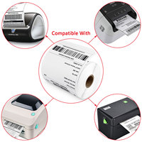 Etiquetas Térmicas 4x6 pulgadas 100x150mm para Impresión de Direcciones de Envío, Envío de Paquetes e Identificación de Códigos de Barras con Adhesivo Directo