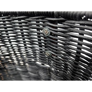 Cesta de Almacenamiento de Ratán Teñido de Negro, Hecha a Mano, Ecológica, Moderna, Rectangular, Multiusos, Hanoi - Product Image 6
