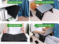 Table pliante en PU, bureau pour ordinateur portable, support pour téléphone, lecture, écriture, facile à utiliser, transport et rangement, support léger