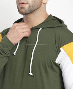 OEM Sudadera con capucha colorblock transpirable de algodón a granel con cremallera completa logotipo personalizado bordado sobre la cara Jersey largo temporada de invierno tamaño 6XL - Product Image 4