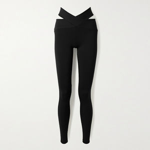 Vente en gros de leggings extensibles 2025 personnalisés en coton et bambou pour le yoga et le fitness - Product Image 1