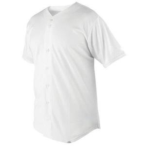 Maillot de baseball personnalisé 100% polyester en maille respirant à séchage rapide résistant à l'usure maillot de baseball à col en V et à manches courtes avec patte de boutonnage - Product Image 2