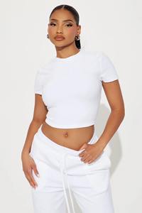Nueva llegada logotipo personalizado mujeres de manga corta cuello redondo Crop Top cintura alta pantalones acampanados conjunto de dos piezas para las mujeres - Product Image 4