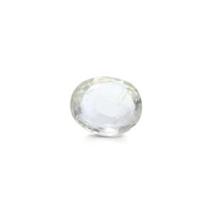 Piedra de Zafiro Blanco Natural de 2.75 Quilates, Corte Oval Facetado, 8mm de Altura, 1mm de Diámetro del Orificio, Variedad que Incluye Corte Cojín y Marquesa - Product Image 2