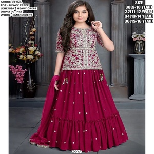 Bộ sưu tập mới thêu thiết kế cô dâu lehanga choli với dupatta cho đám cưới mặc từ Ấn Độ Nhà cung cấp - Product Image 5