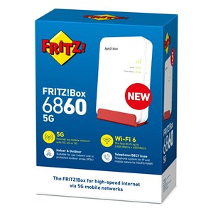 Routeur Modem Smart Home BOX 6860 Édition 5G International Mesh Double Bande Blanc et Rouge 20003071 - Product Image 2
