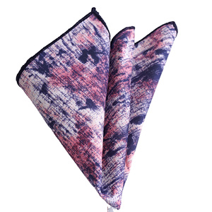 ผ้าพันคอผ้าฝ้ายสีกรมท่าสีชมพูดีไซน์พิเศษ - Product Image 1