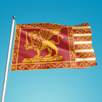Produit promotionnel personnalisé 3x5 pieds 100% polyester de haute qualité drapeau de la république de venise impression Double face