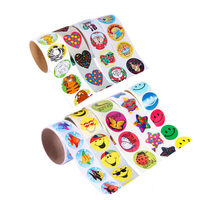 Autocollants personnalisés pas chers pour enfants, motifs de dessins animés mignons, en rouleau, pour récompenses, enseignants, étudiants, encouragement, fabriqués au Guangdong