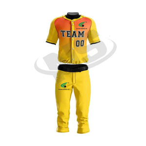 Top Qualité Baseball Uniforme 100% Polyester Softball Jersey Conception Personnalisée Équipe Porter À Séchage Rapide Sublimé Uniforme Pour Hommes - Product Image 1
