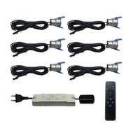 Décoration de jardin, mini projecteur LED 12V 3W encastré pour terrasse, toit, hiver, 8 pièces en un ensemble pour véranda