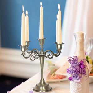 Candelabro de Metal dorado elegante europeo, 3 brazos de 5 o candelabro, soporte de linterna de boda hecho por Acube Industries para uso doméstico - Product Image 6