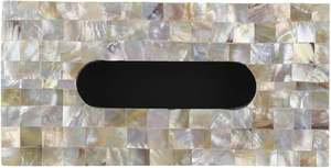 Boîte à mouchoirs moderne en nacre faite à la main, porte-serviettes avec style décoratif, logo de couleur personnalisé, prêt à l'exportation, maison, voiture - Product Image 2