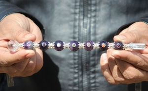 Natural Purple Amethyst <b>Ball</b> Chakra Healing Stick Wand Manufacturer chakra Stone Healing Therapy Chakra Stick - Product Image 3