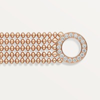 Bracelet rond en or rose de petite taille avec diamant taillé en brillant synthétique fabriqué par l'homme produit personnalisé de haute qualité fabriqué en Inde