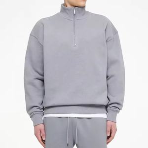 Sweat-shirt à fermeture éclair en éponge française personnalisé sérigraphie simple pull à capuche 100 coton sweats à fermeture éclair pour hommes - Product Image 3