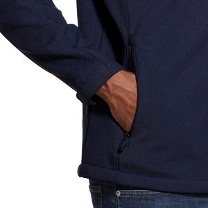 Veste softshell pour homme, nouvelle conception, vente en gros, respirante, grande taille, service OEM ODM, veste softshell avec fermeture éclair sur le devant - Product Image 6