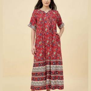 Chemise de nuit en coton, vêtement de nuit confortable, doux, respirant, longue robe de nuit pour un usage quotidien - Product Image 1