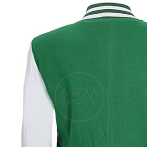 Chaqueta corta de Letterman de Color sólido transpirable para mujer con procesamiento de punto con cuello levantado - Product Image 5