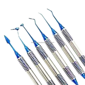 Kit de microchirurgie dentaire manuelle de précision, kit de chirurgie périodontale, clinique hospitalière, procédures des tissus mous, ensemble chirurgical buccal en acier inoxydable - Product Image 3