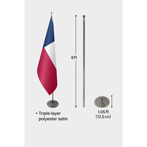 Drapeau de fanion en aluminium imprimé numériquement 3x5 pieds personnalisable avec logo personnalisé - Drapeau d'intérieur officiel en polyester Teksas - Product Image 6