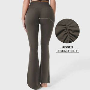 Premium Bell Bottom Yoga Pantalon Femmes Taille Haute Bootcut Leggings Évasés Sans Couture Gym Fitness Activewear - Product Image 3
