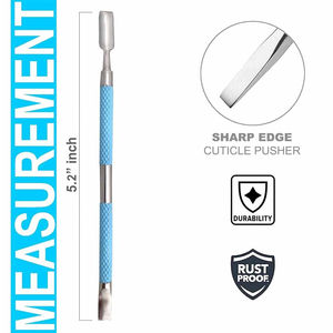 Outil pousse-cuticules en acier inoxydable, double usage, forme carrée, durable, résistant à la rouille, léger, outils de manucure de haute qualité - Product Image 5