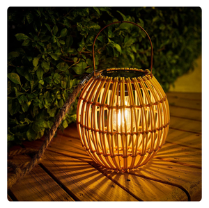 FAROLAS DE BAMBÚ RÚSTICO DECORACIÓN SOSTENIBLE para CADA OCASIÓN-CALIDAD PREMIUM - Product Image 6