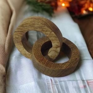 Cadena rústica de madera de mango con nudo de 2 eslabones, estilo bohemio, detalles decorativos naturales hechos a mano para sala de estar, oficina, para decoración de mesa - Product Image 2