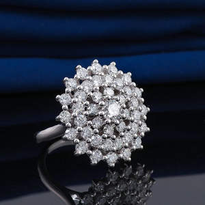 Bague de fiançailles hip-hop en argent sterling 25 mm avec moissanite taille brillant, plaquée or 18 carats, classique, unisexe, pour les fêtes de mariage - Product Image 2