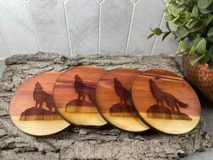 Elegant Classic <b>Wooden</b> Tea Coaster <b>Mats</b> Stylish Dining <b>Table</b> Cup Raising Accessories for Weddings & Parties - Product Image 2