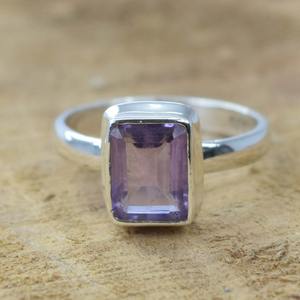 แหวนพลอยอเมทิสต์สีเงินสเตอร์ลิง925สไตล์โบฮีเมียนเครื่องประดับแหวนเงินแฮนด์เมดสำหรับผู้หญิงของขวัญแต่งงานสำหรับผู้หญิง - Product Image 2