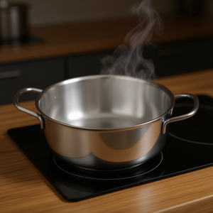 Cacerola de Acero Inoxidable Metalsomma de 20 cm con Acabado Cromado Pulido Profundo 155 20 PLUS - Product Image 3