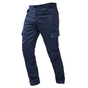 Pantalones de piel sintética para hombre, múltiples bolsillos ajustados con pantalones de cuero, pantalones para hombre, pantalones de motorista Hip Hop