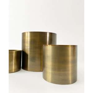 Juego de jarrones de Metal personalizados de diseño antiguo de lujo, centros de mesa con acabado dorado pulido, decoración para bodas - Product Image 1