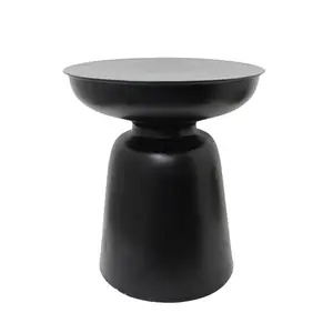 Salon fer rond tambour tabouret couleur noire intérieur bureau support étagères meubles en vrac personnalisé fabriqué à la main